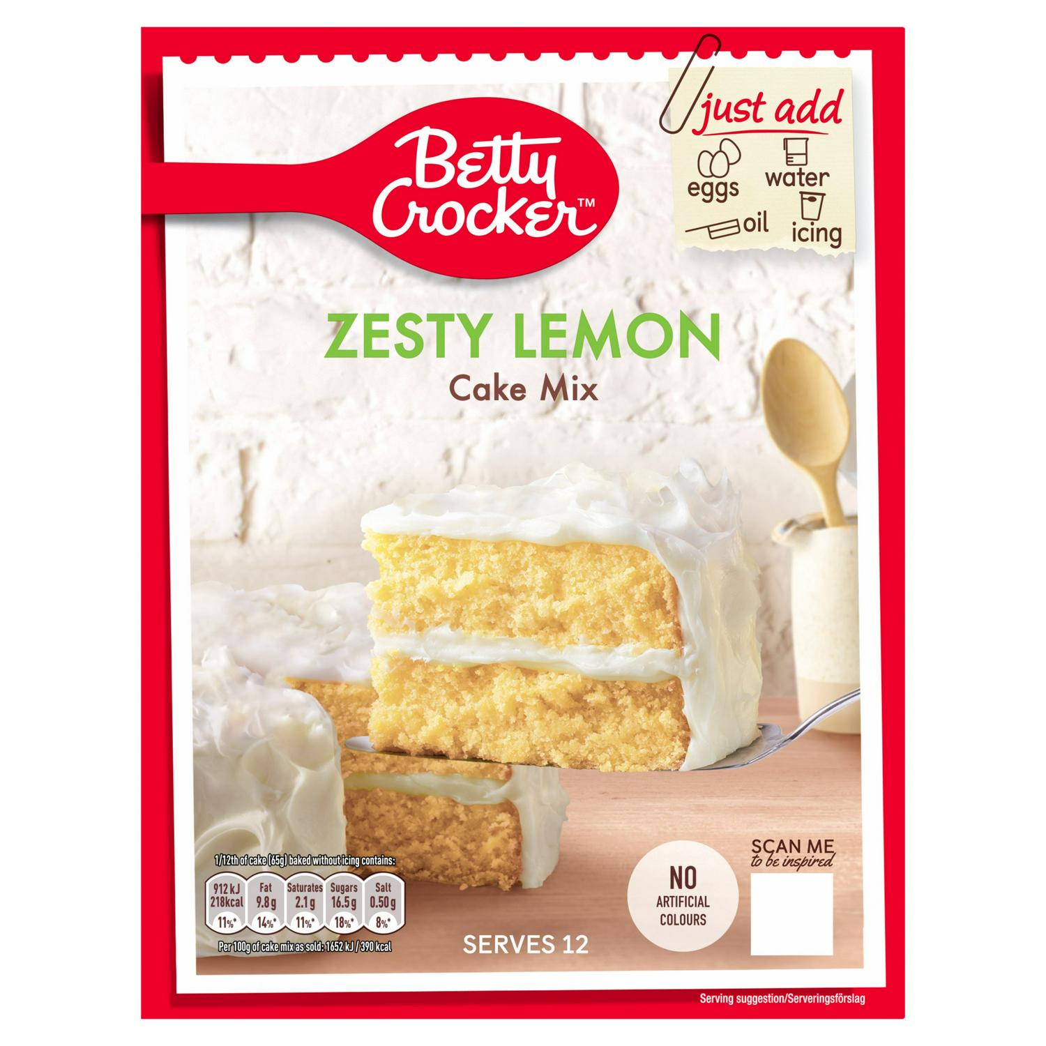 Betty Crocker lemon cake mix 425g - British product