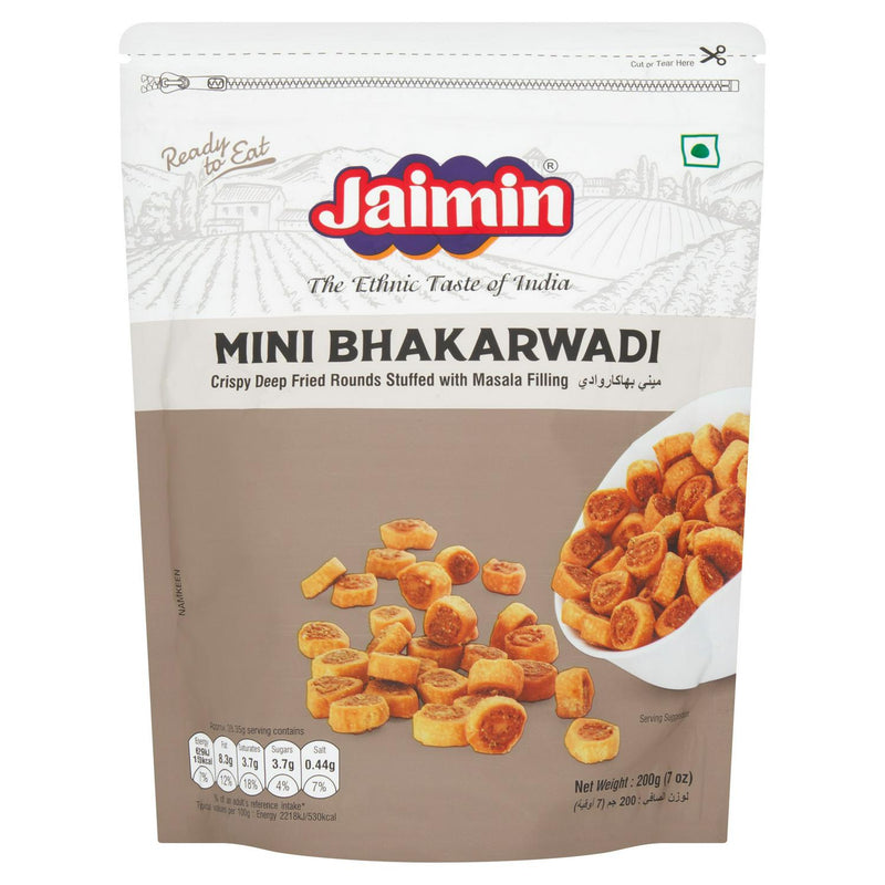 Jaimin Mini Bhakarwadi 200g Savoury Snack, UK version