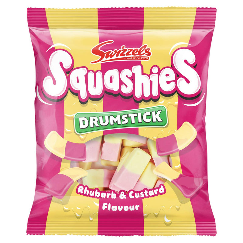 Swizzels Drumstick Squashies Rhubarb Custard 140g (British brand)