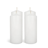 Habitat Large Pillar Unscented Candle - White Pack of 4