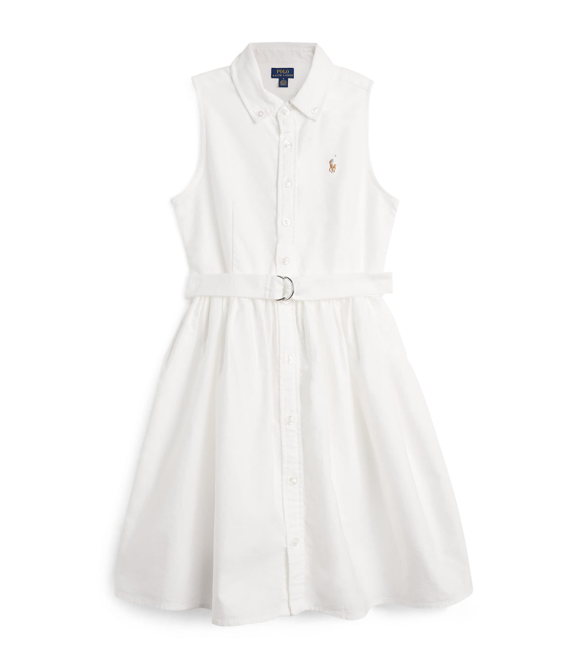 Ralph Lauren Kids cotton belted shirt dress 7-16 years, imported from the UK