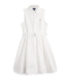 Ralph Lauren Kids cotton belted shirt dress 7-16 years, imported from the UK