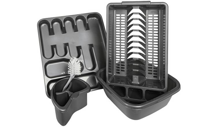 Argos Home 5 Piece Kitchen Sink Top Set - Silver