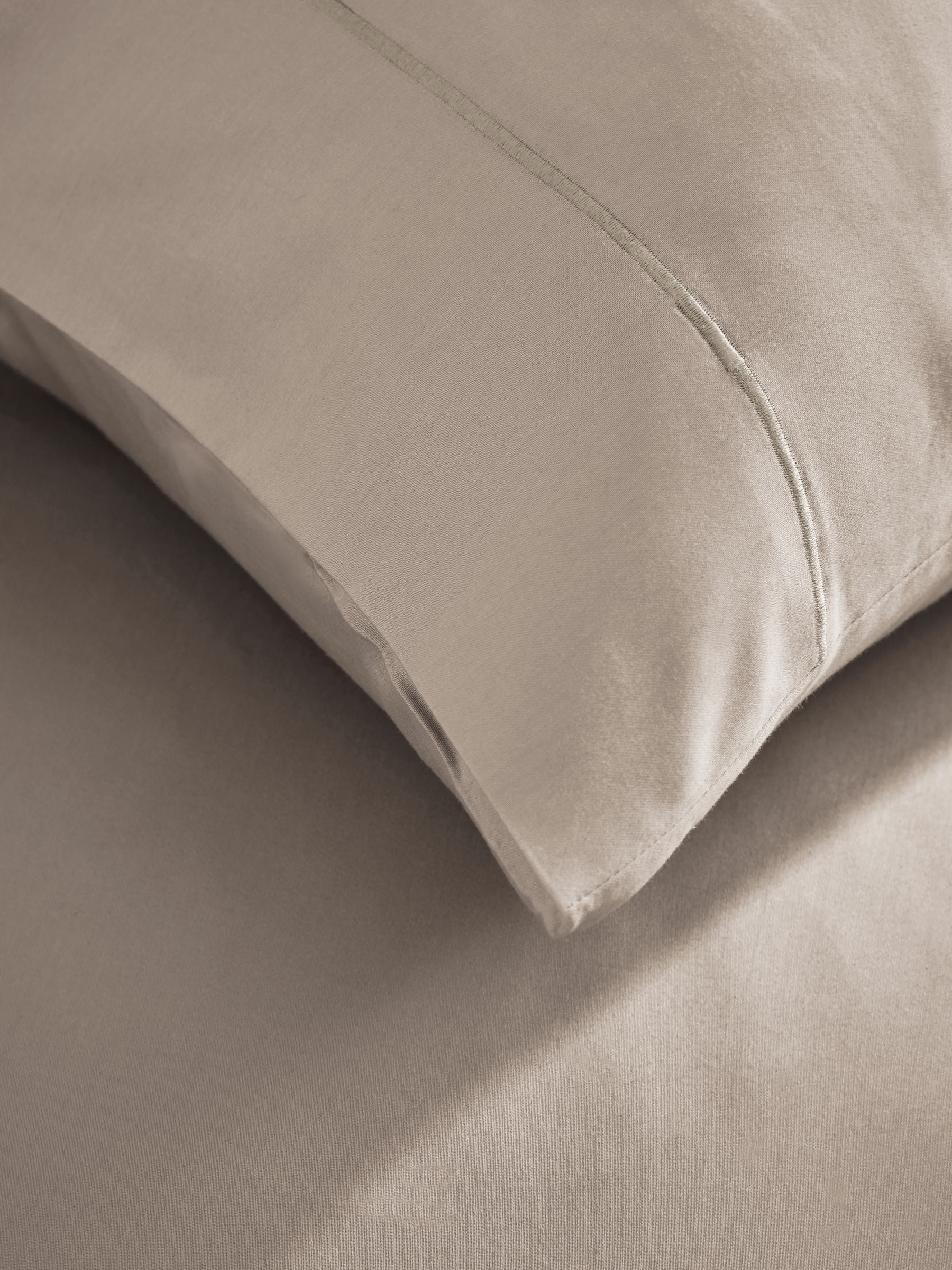 Mink Brown duvet cover and pillowcase set, imported from the UK