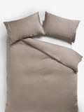 Mink Brown duvet cover and pillowcase set, imported from the UK