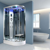 Insignia Diamond 1100mm offset quadrant steam shower in 2 colours, UK version