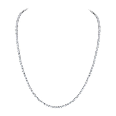 Costco 5.00ctw Round Brilliant Cut Diamond Tennis Necklace 14ct White Gold 45.7cm