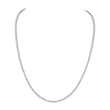 Costco diamond tennis necklace round brilliant cut 14ct white gold 5.00ctw 45.7cm, imported from the UK
