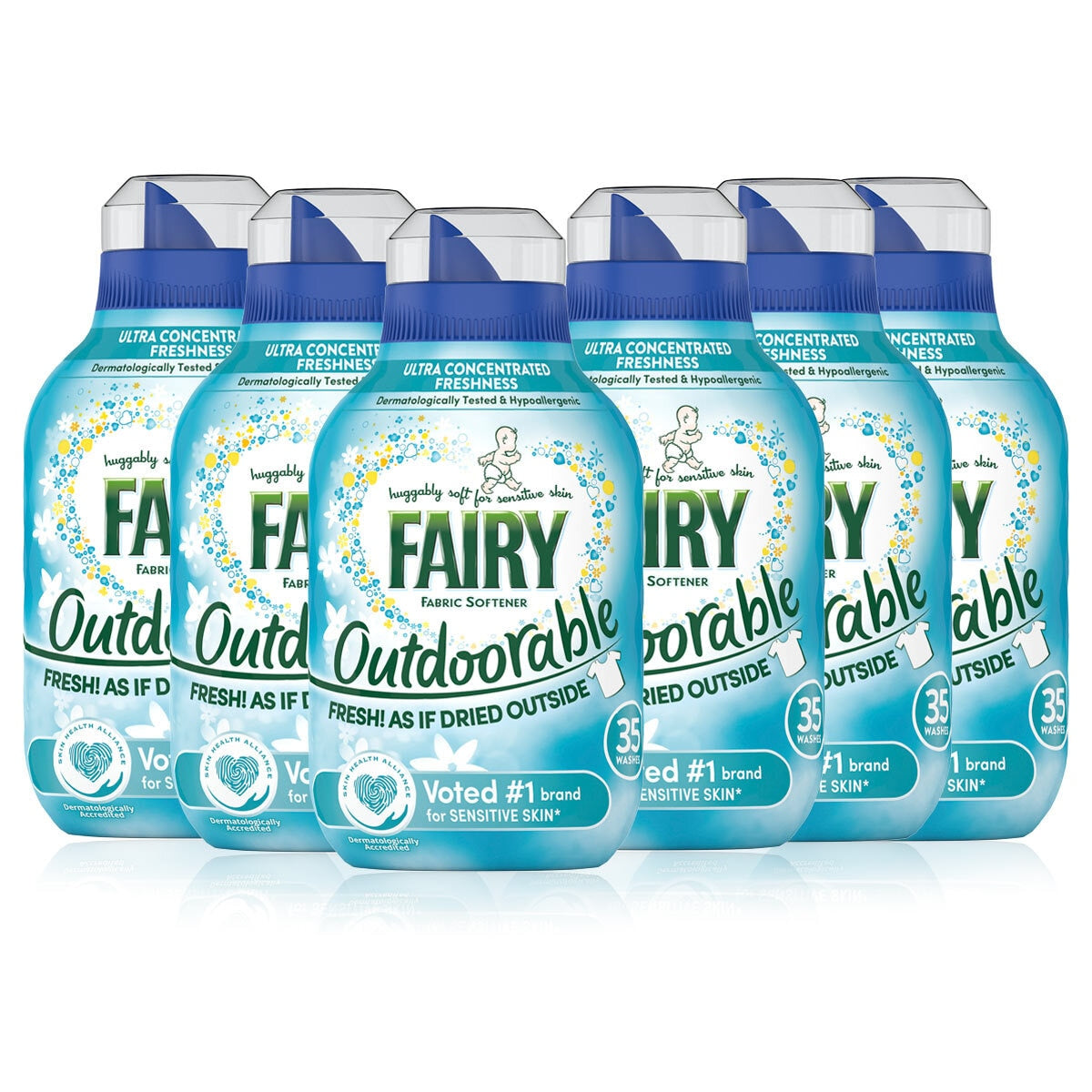 Fairy Outdoorable fabric softener 6 x 490ml - British product