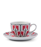 Prada Vienna Arrows coffee cup and saucer set of 4, imported from the UK