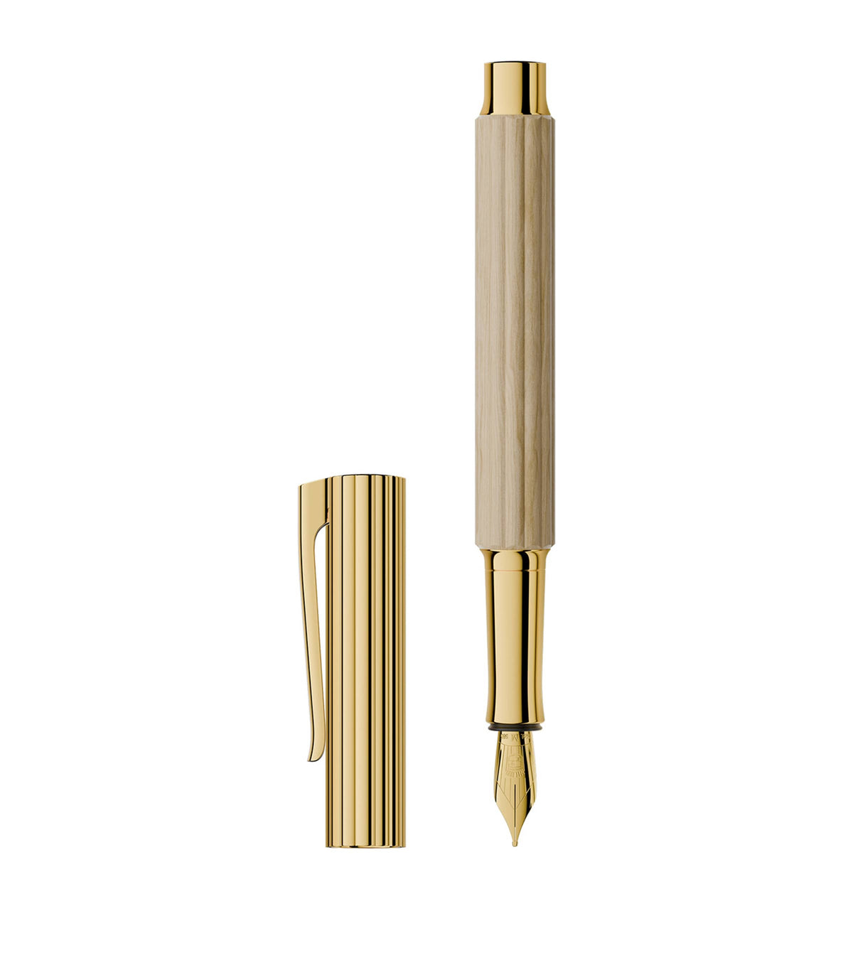 Graf von Faber-Castell Gold-Trim Hornbeam Wood Bloom Fountain Pen