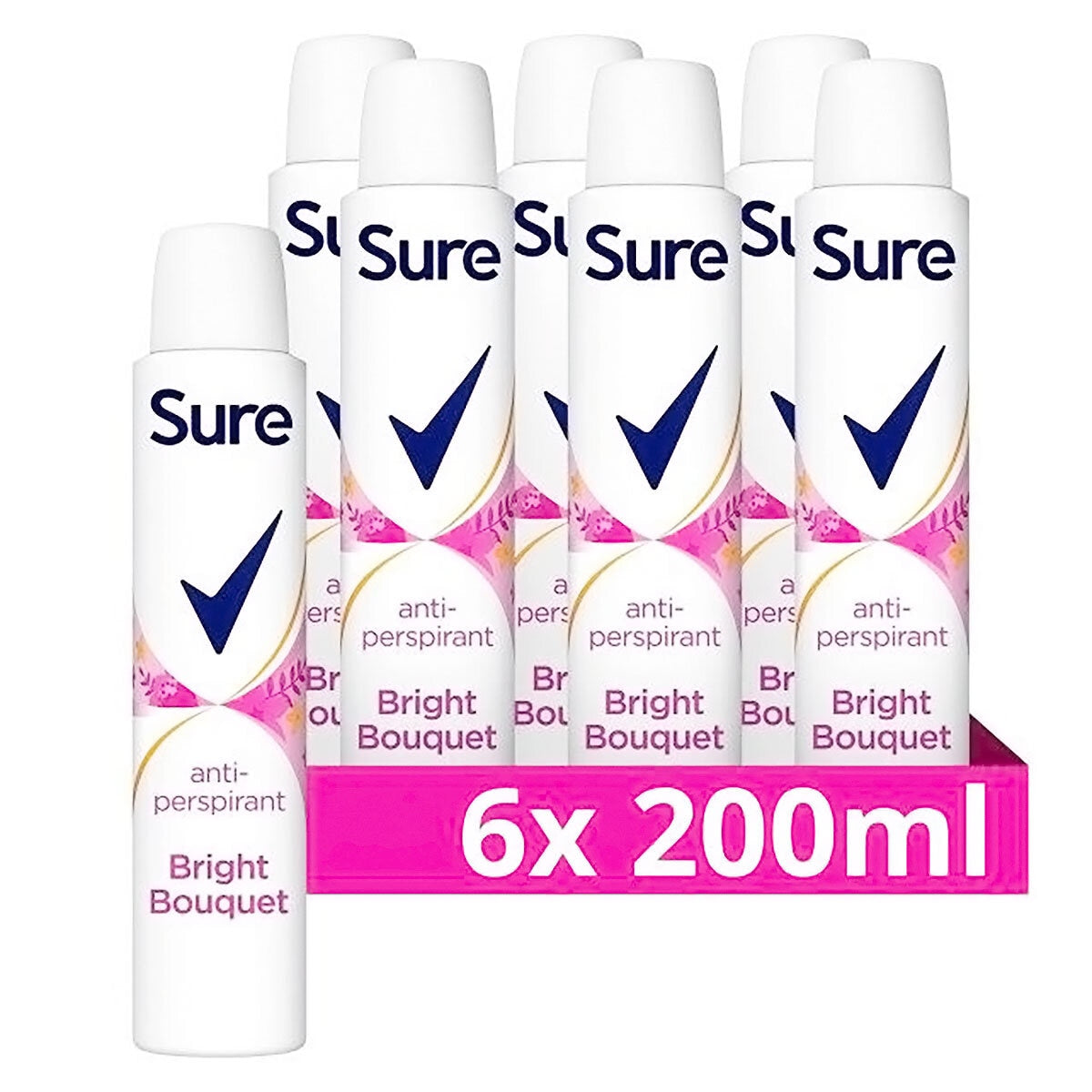 Sure Bright Bouquet Anti-Perspirant Deodorant, 6 x 200ml GOODS Costco UK