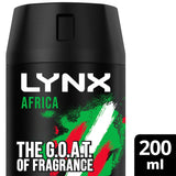 Lynx Africa bodyspray 6 x 200ml, UK version