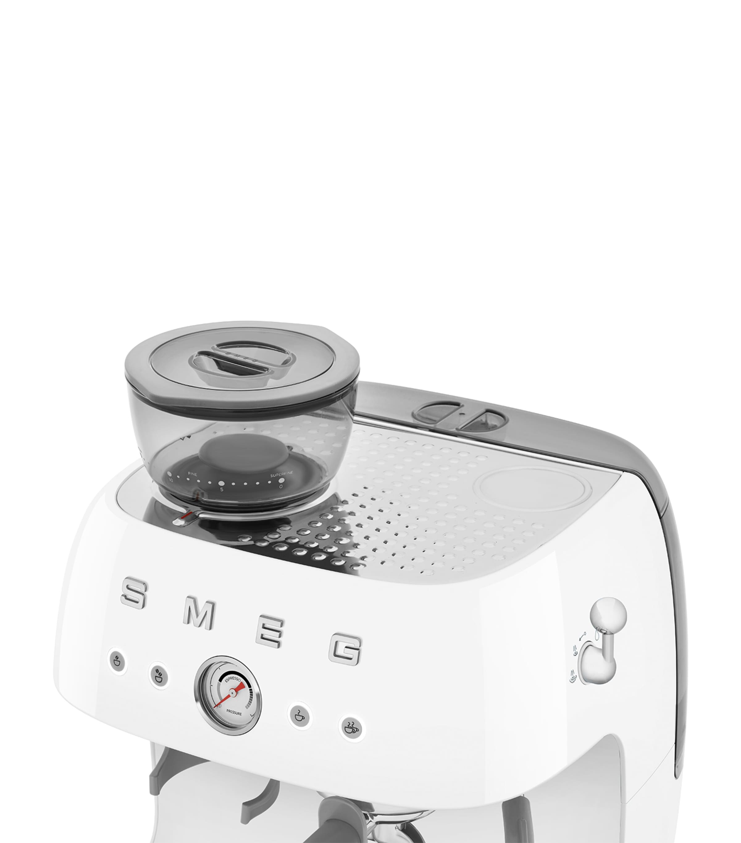 Smeg EGF03WHUK Espresso Coffee Machine with Grinder