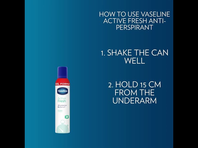 Vaseline Active Fresh antiperspirant aerosol spray 250ml (British brand)