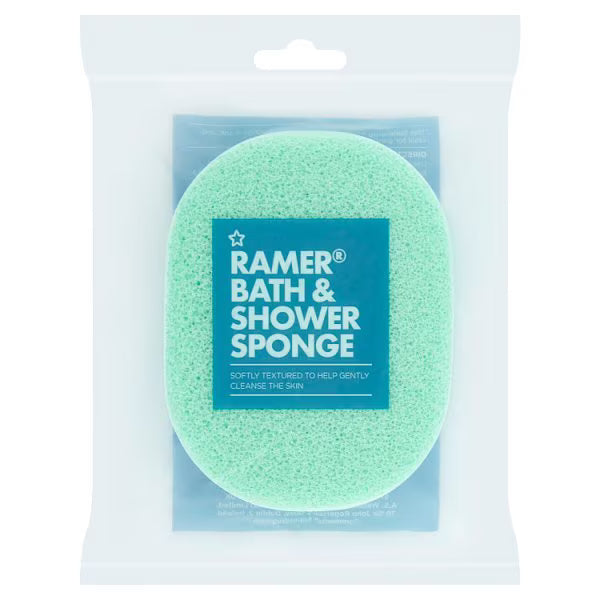 Superdrug Ramer green bath sponge (British brand)
