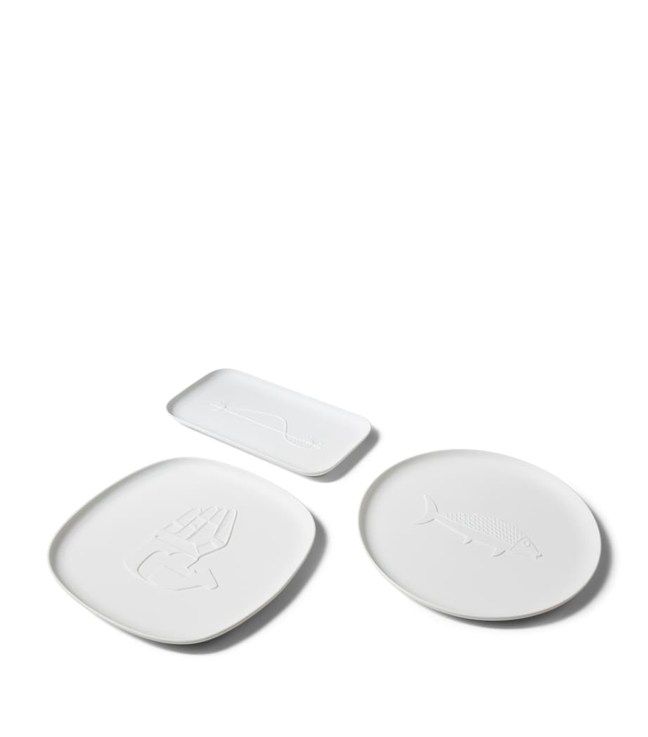 Cassina x Ginori 1735 Le Corbusier Collection Chandigarh La Main Ouverte square tray 33cm - British product