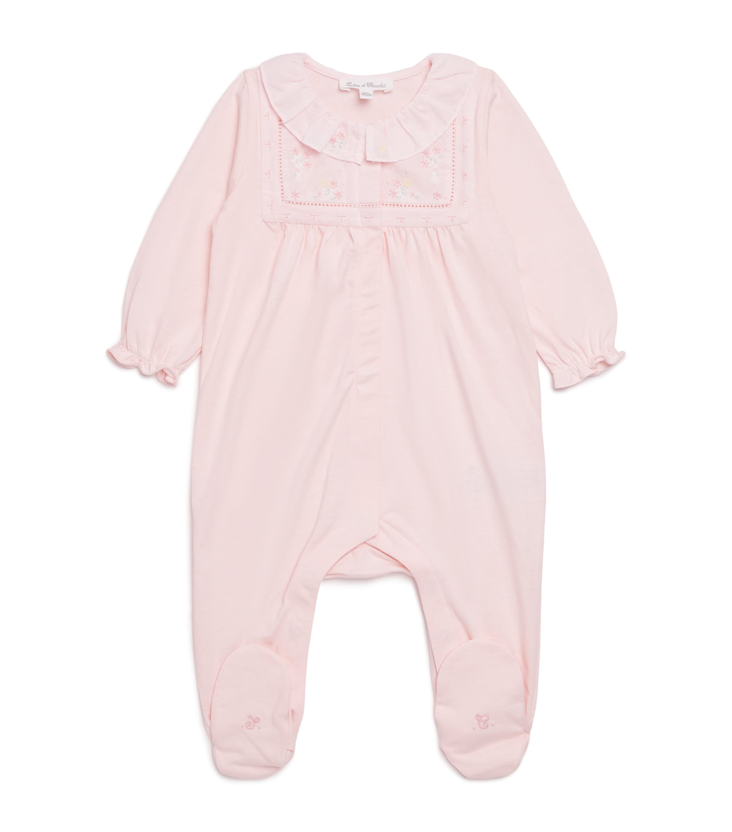 Tartine et Chocolat cotton frill-collar all-in-one baby 0-24 months (British brand)