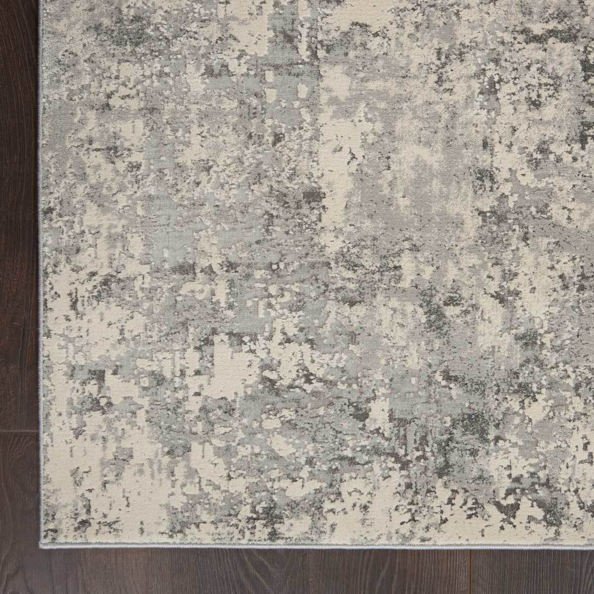 Nourison mottled grey rug, imported from the UK