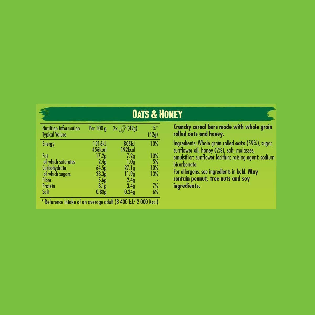 Nature Valley Oats and Honey Bars 40x42g imported from the UK