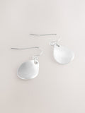Silver tone petal drop earrings (British brand)