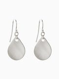 Silver tone petal drop earrings (British brand)