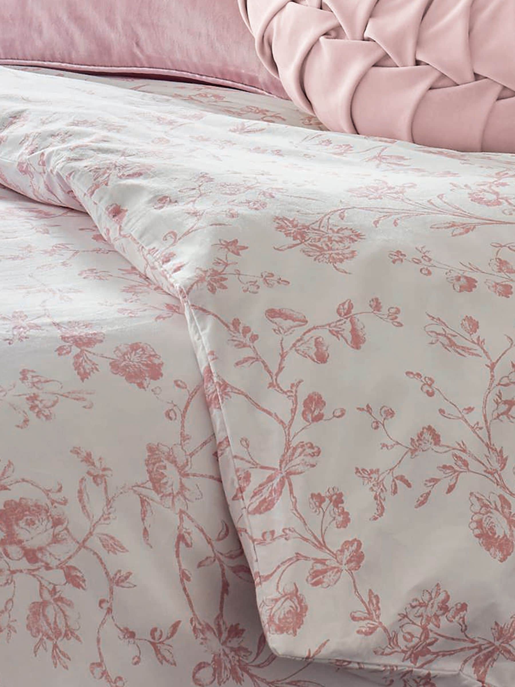 Laura Ashley pink blush Aria duvet cover and pillowcase set, UK version
