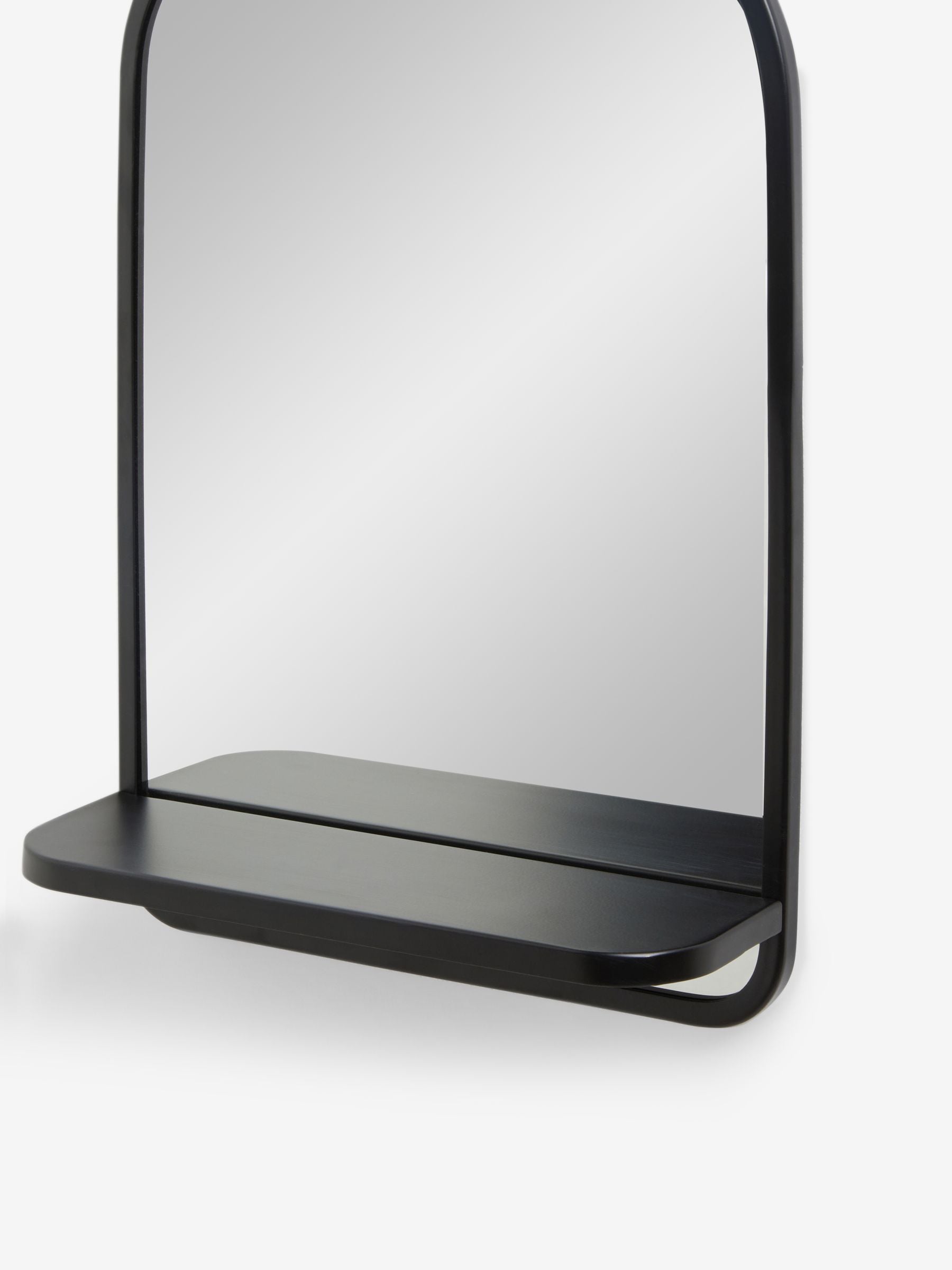 Black shelf wall mirror 45cm x 31cm - British product