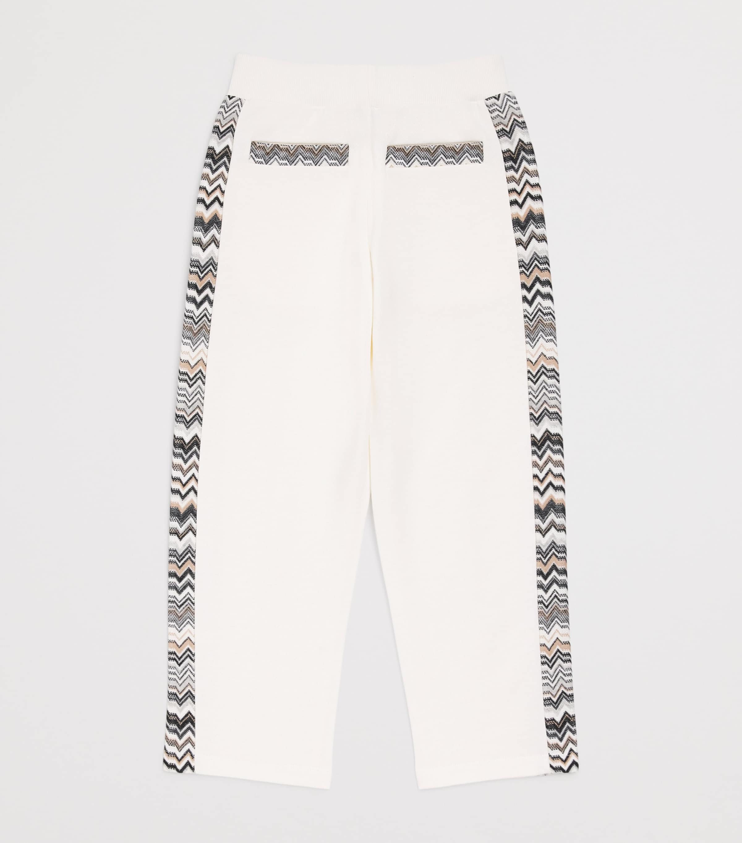 Missoni kids cotton zigzag-trim sweatpants 4-14 years, imported from the UK