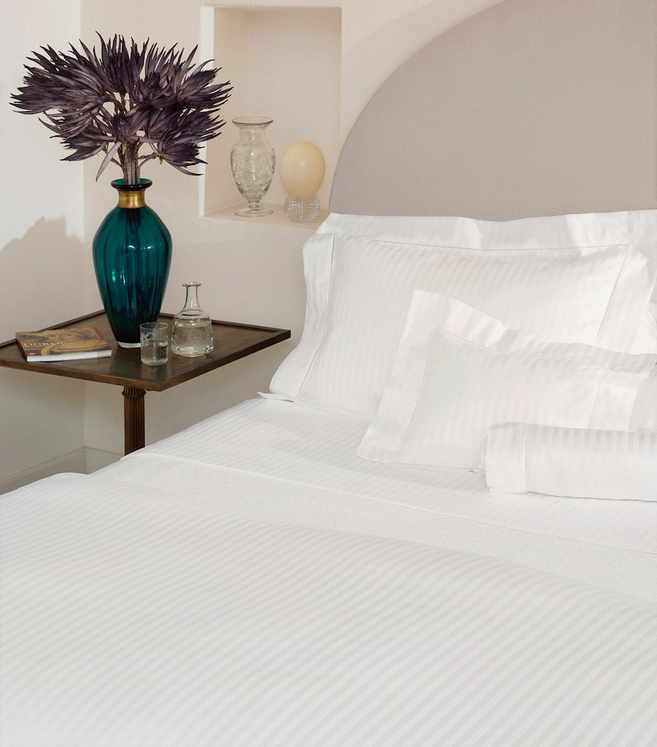 Pratesi Raso Rigato king standard pillowcase 50cm x 90cm, imported from the UK