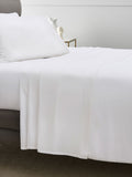 White 300 Thread Count Collection Luxe Cotton Flat Sheet