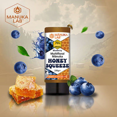 Miel de Manuka au bleuet Manuka Lab Multifloral Squeeze 330g