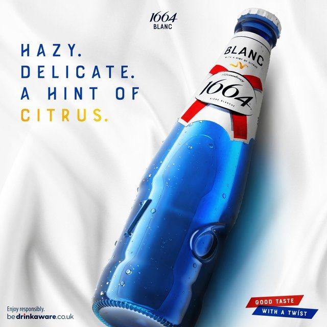 1664 Blanc Premium Lager Beer Bottles   12 x 330ml - McGrocer