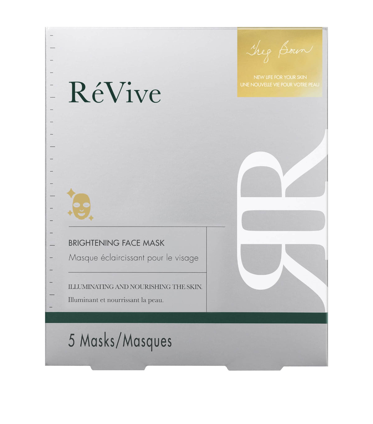 RéVive brightening face mask pack of 5, imported from the UK