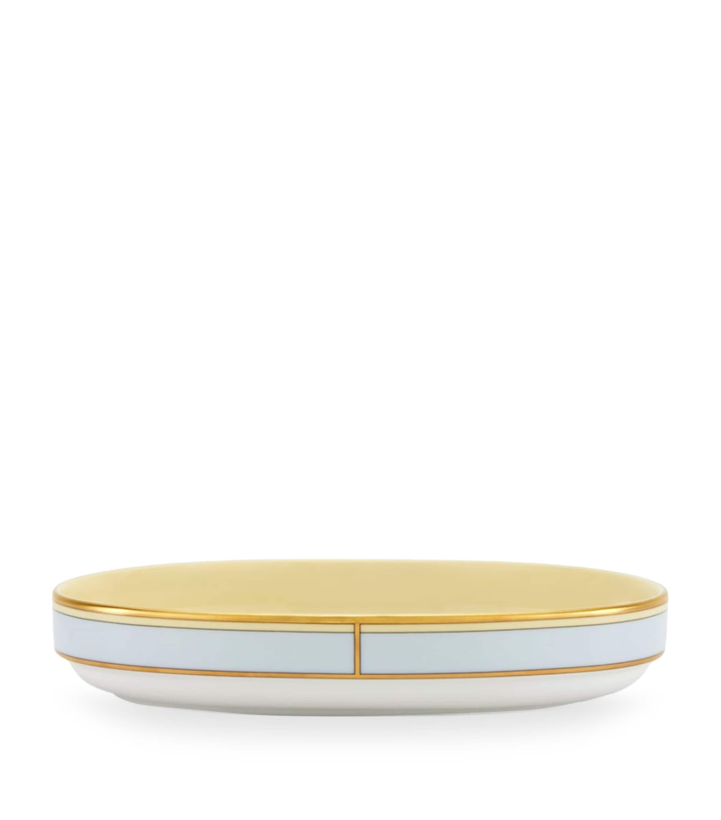 GINORI 1735 porcelain Colonna Diva Giallo pickle dish 21.5cm, UK version
