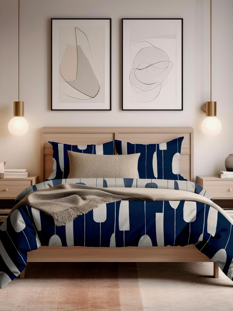 Copenhagen Home Navy Luka duvet cover set - British product