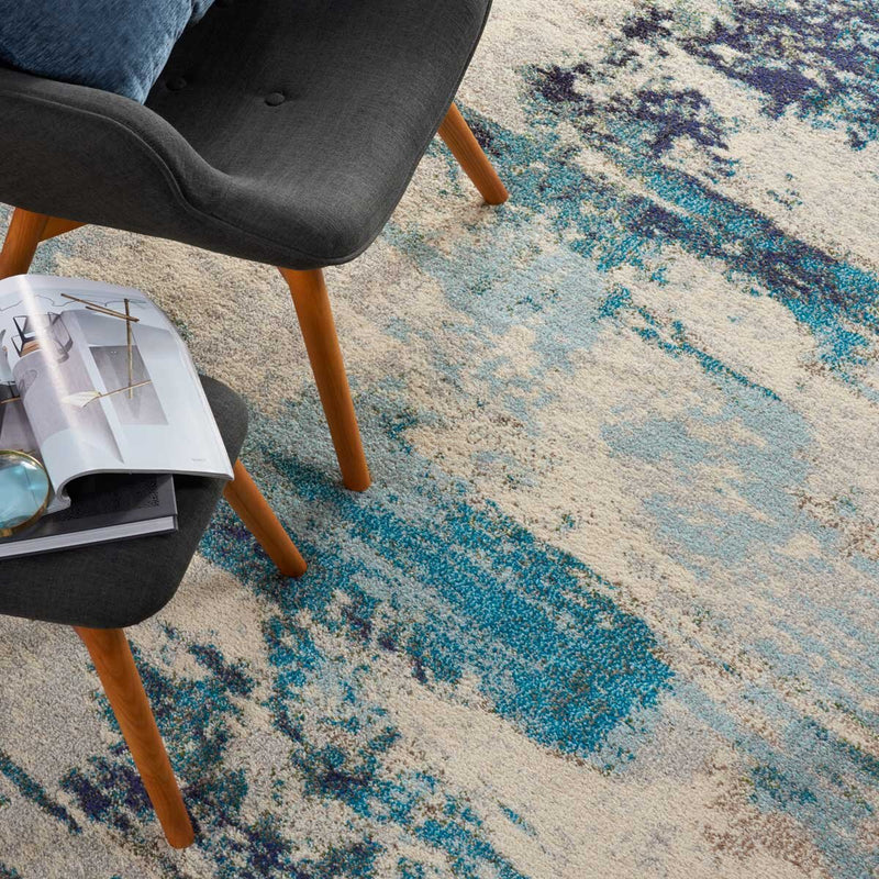 Nourison Celestial Ivory Blue Area Rug - British product