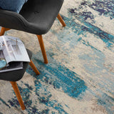 Nourison Celestial Ivory Blue Area Rug - British product