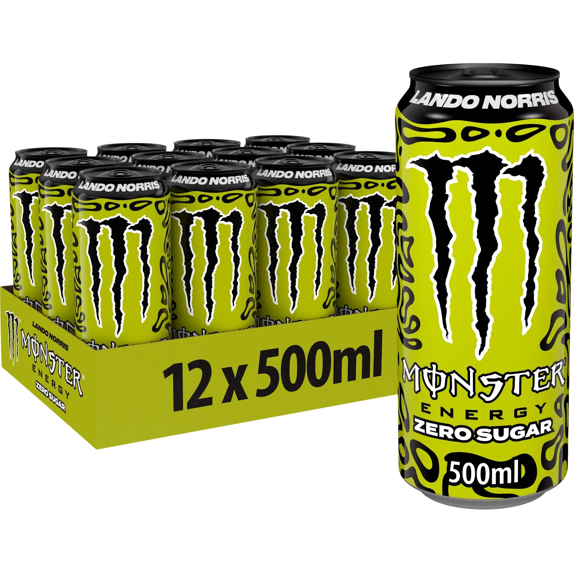 Monster Energy Zero Sugar Lando Norris 12 x 500ml, imported from the UK