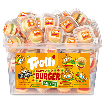 Trolli Party Burger Mini Gummy Sweets Pack of 60