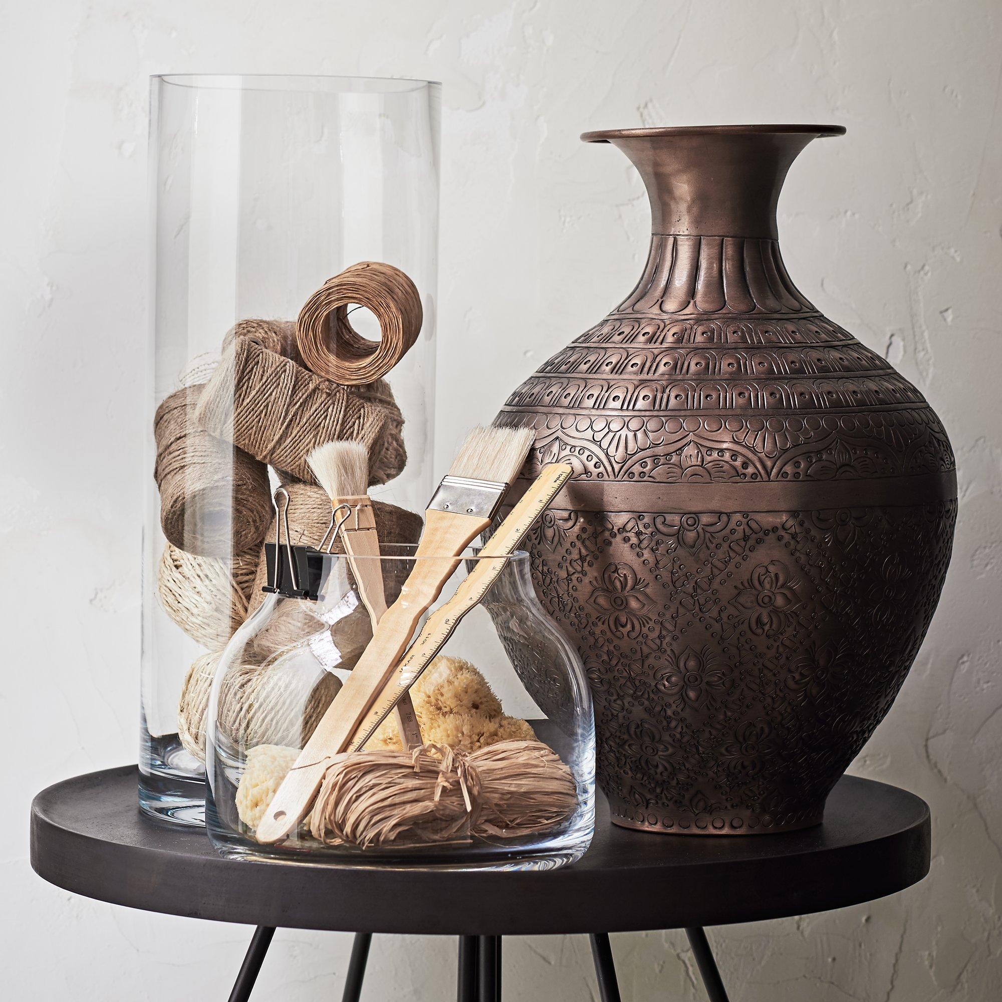 LSA International clear column vase 36cm, UK version