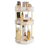 Livingandhome 3-Tier Rotating Organizer Gold 23cm, UK version