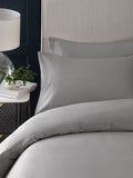 Silver grey duvet cover and pillowcase set (British brand)