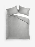 Silver grey duvet cover and pillowcase set (British brand)