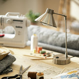 Habitat Bobby metal desk lamp silver, UK version