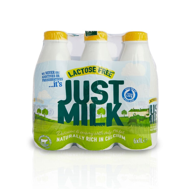 Candia Just Milk Lactose Free Skimmed UHT Milk 6 x 1L