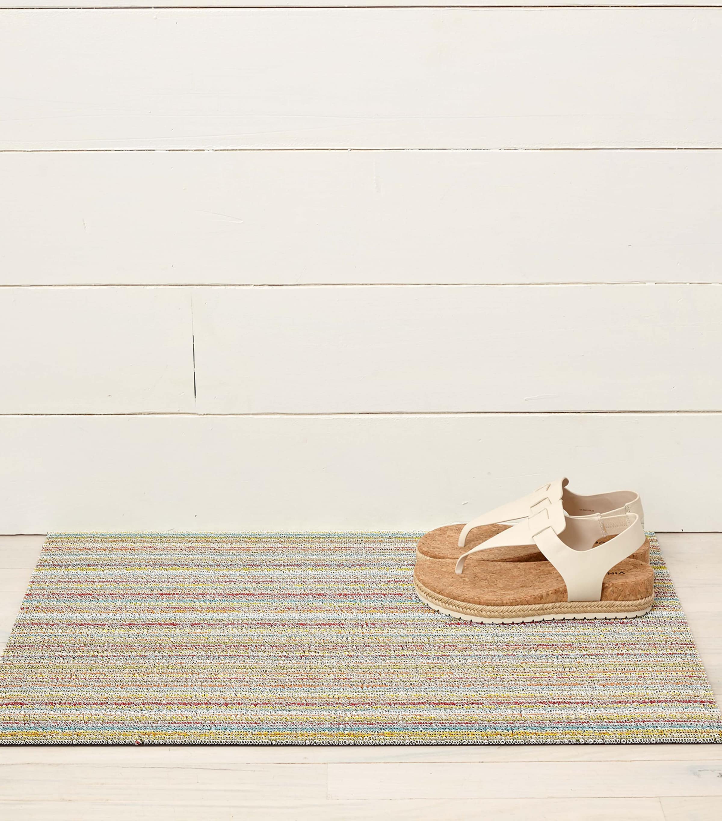 Chilewich Skinny Stripe Shag Doormat 46cm x 71cm - British product