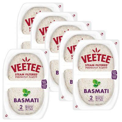 VeeTee Easy Basmati Rice Microwave Ready Pack 6 x 2 x 125g