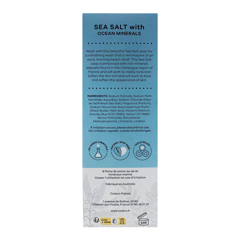 Australian Botanical Soap sea salt with ocean minerals soap bars 8-pack - British product