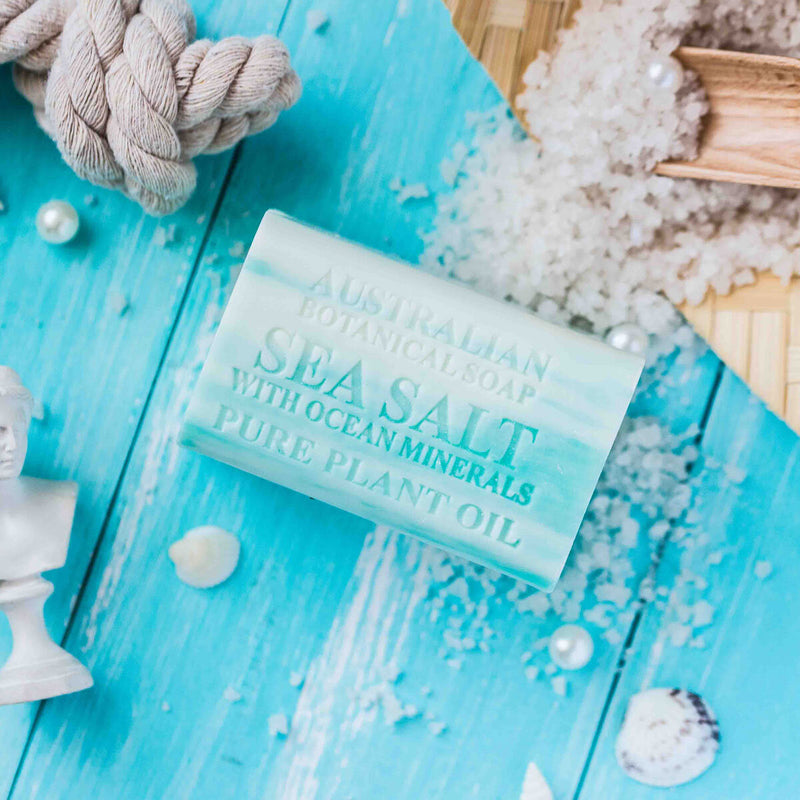 Australian Botanical Soap sea salt with ocean minerals soap bars 8-pack - British product